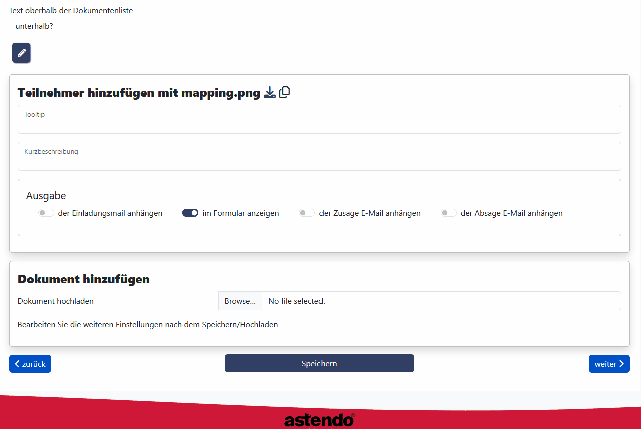Dokumente hinzufügen