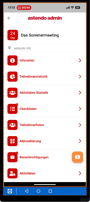 adminApp Checklisten