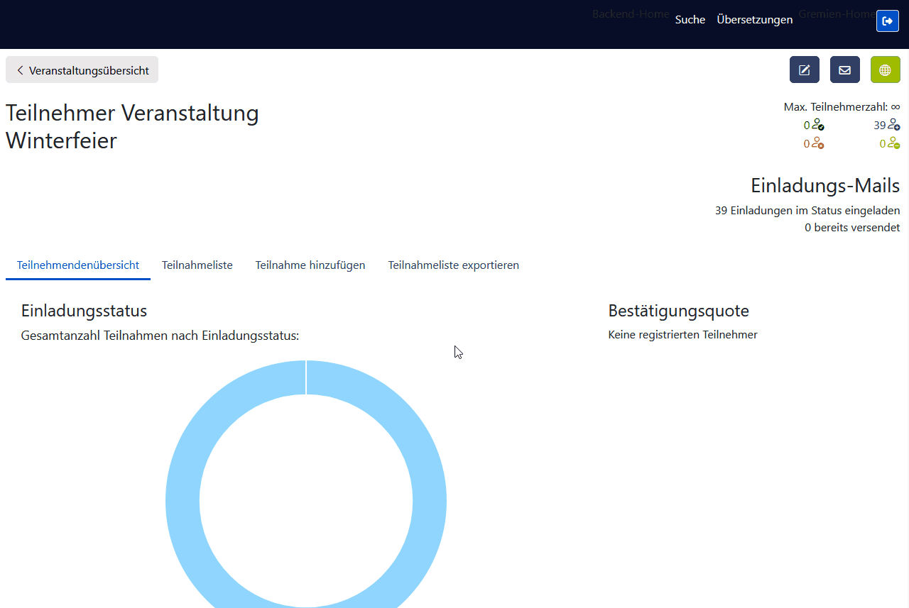 Teilnehmer direkt anmelden
