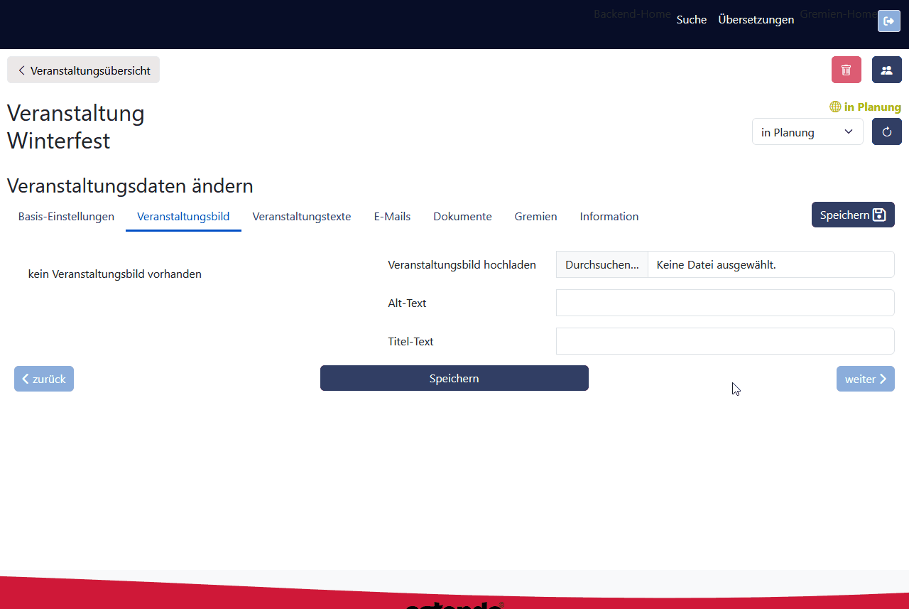 Veranstaltungsbild hinterlegen